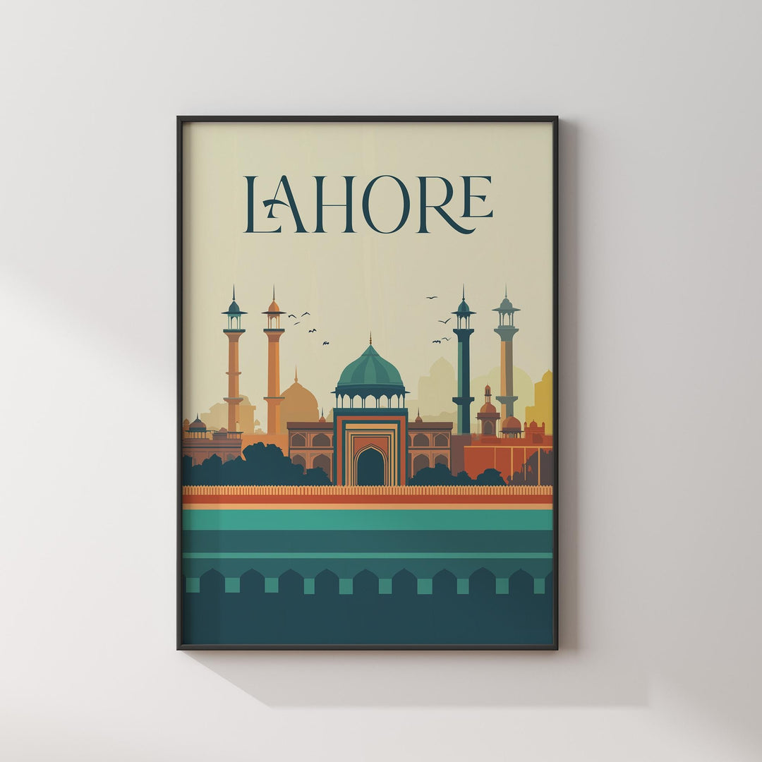 Lahore Travel Poster Wall Art Print | Pakistan
