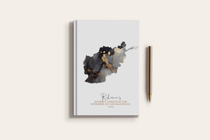 Afghanistan Travel Journal Personalised Travel Diary Notebook Country Afghanistan Map Custom Map Planner