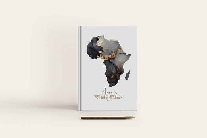 Africa Travel Journal Personalised Travel Diary Notebook Country Africa Map Custom Map Planner