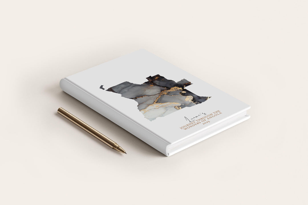 Angola Travel Journal Personalised Travel Diary Notebook Country Angola Map Custom Map Planner