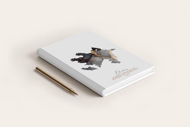 Azerbaijan Travel Journal Personalised Travel Diary Notebook Country Azerbaijan  Map Custom Map Planner