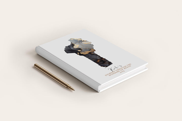 Benin Travel Journal Personalised Travel Diary Notebook Country Benin Map Custom Map Planner