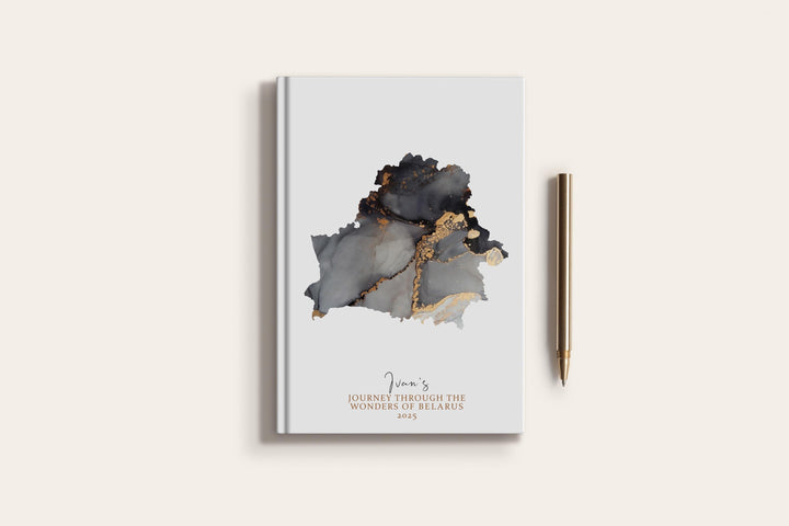 Belarus Travel Journal Personalised Travel Diary Notebook Country Belarus Map Custom Map Planner