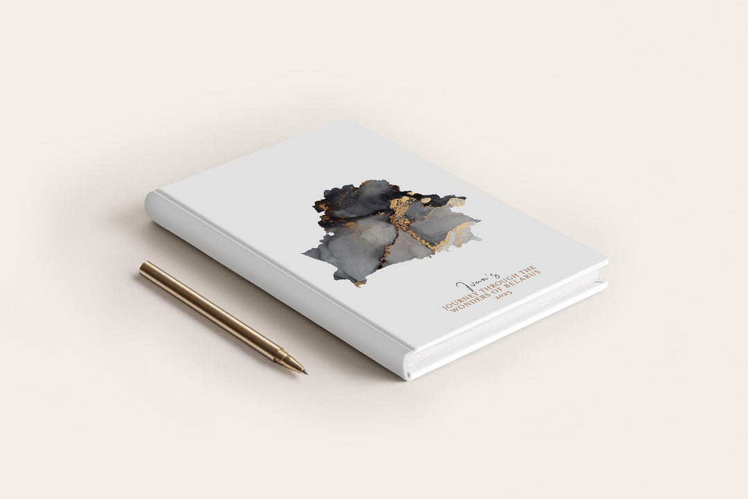 Belarus Travel Journal Personalised Travel Diary Notebook Country Belarus Map Custom Map Planner