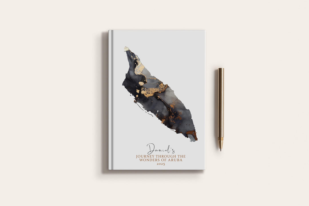 Aruba Travel Journal Personalised Travel Diary Notebook Country Aruba  Map Custom Map Planner