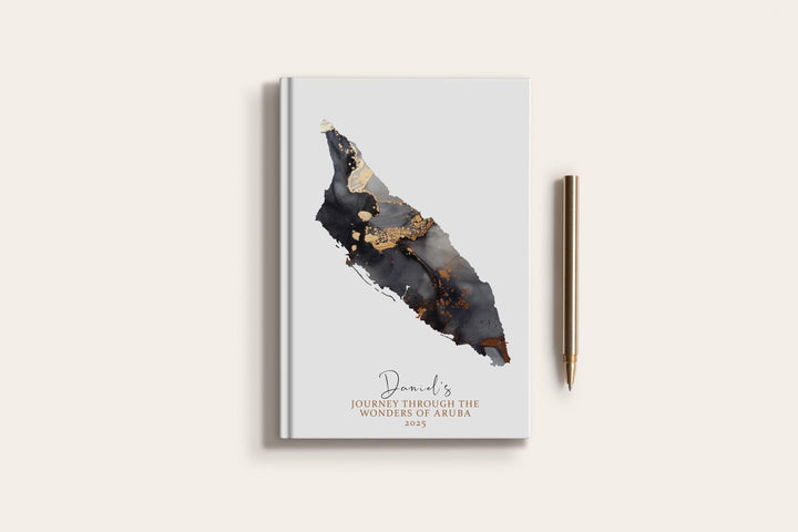 Aruba Travel Journal Personalised Travel Diary Notebook Country Aruba  Map Custom Map Planner
