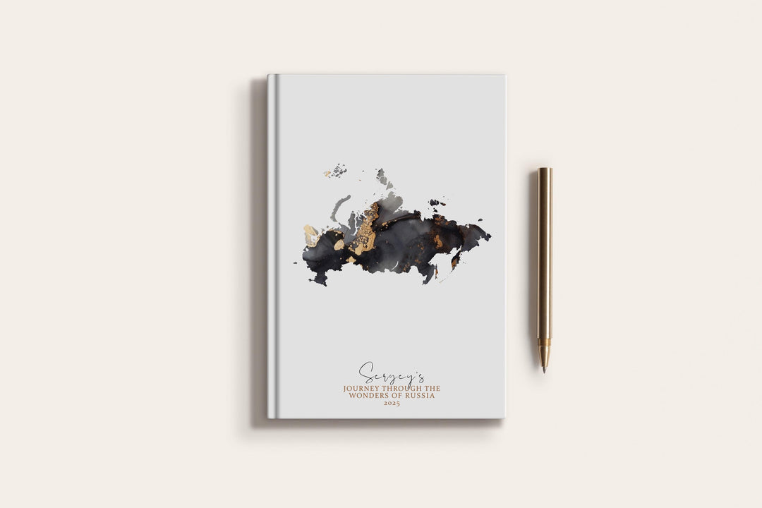 Russia Travel Journal Personalised Travel Diary Notebook Country Russia Map Custom Map Planner