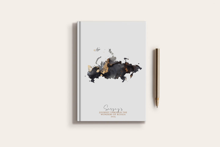 Russia Travel Journal Personalised Travel Diary Notebook Country Russia Map Custom Map Planner