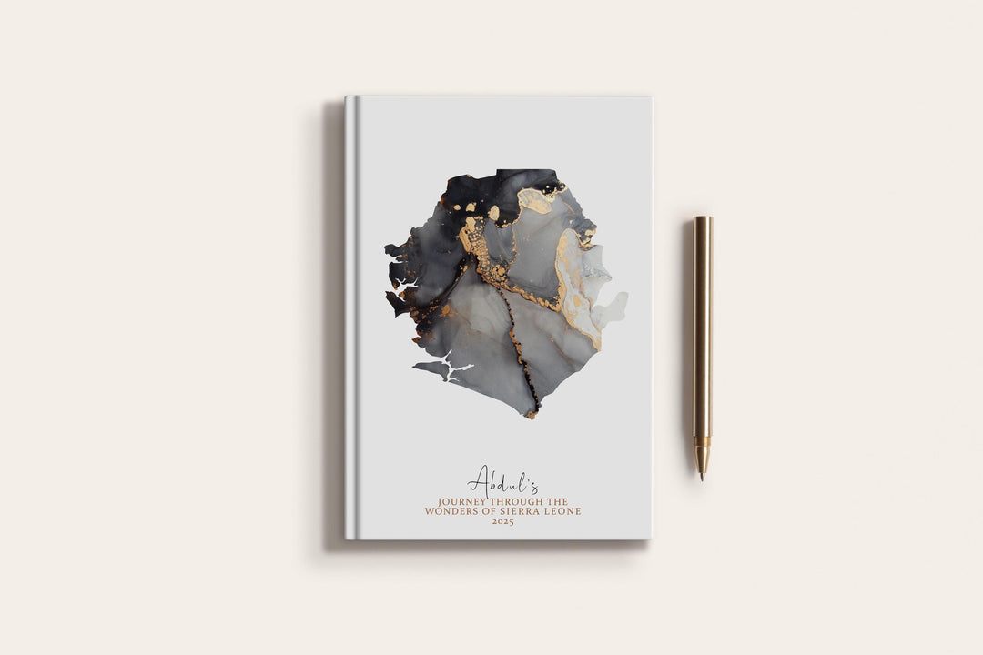 Sierra Leone Travel Journal Personalised Travel Diary Notebook Country Sierra Leone Map Custom Map Planner
