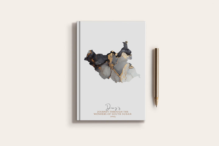 South Sudan Travel Journal Personalised Travel Diary Notebook Country South Sudan Map Custom Map Planner