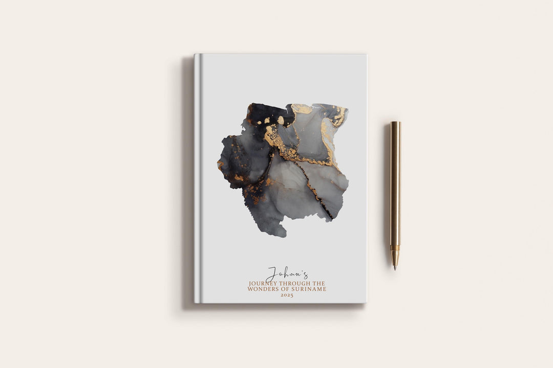 Suriname Travel Journal Personalised Travel Diary Notebook Country Suriname Map Custom Map Planner