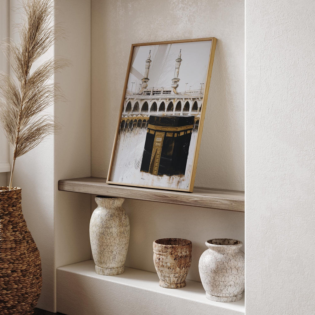 Kaaba Painting Islamic Wall Art Print | Masjid Al Haram Grand Mosque Mecca