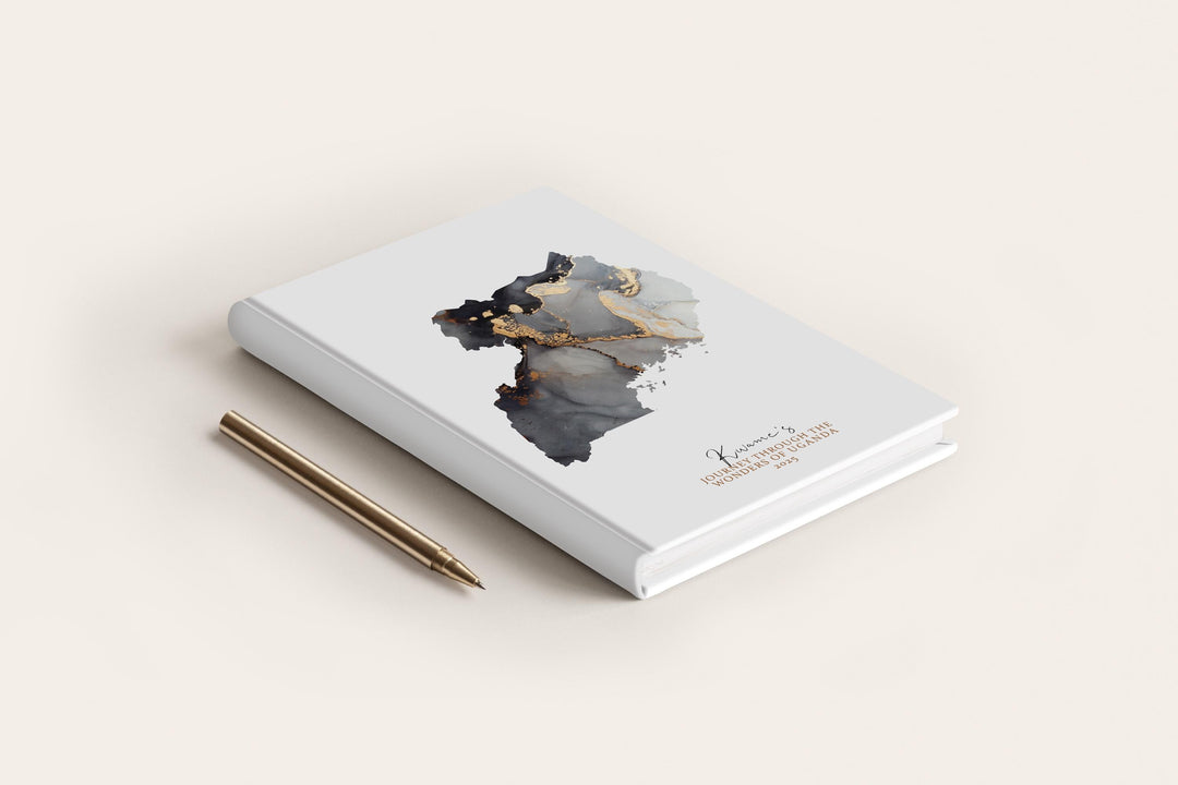 Uganda Travel Journal Personalised Travel Diary Notebook Country Uganda Map Custom Map Planner