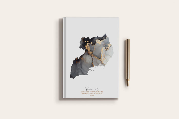 Uganda Travel Journal Personalised Travel Diary Notebook Country Uganda Map Custom Map Planner