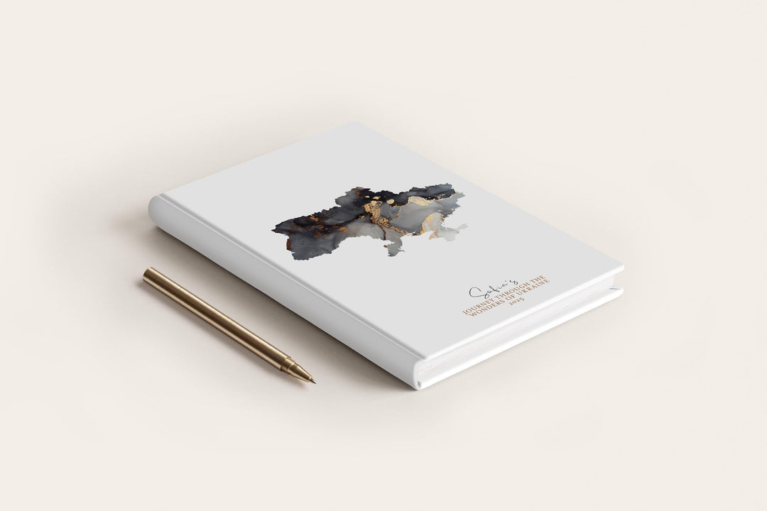 Ukraine Travel Journal Personalised Travel Diary Notebook Country Ukraine Map Custom Map Planner