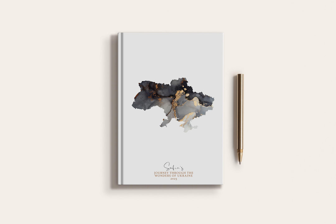Ukraine Travel Journal Personalised Travel Diary Notebook Country Ukraine Map Custom Map Planner