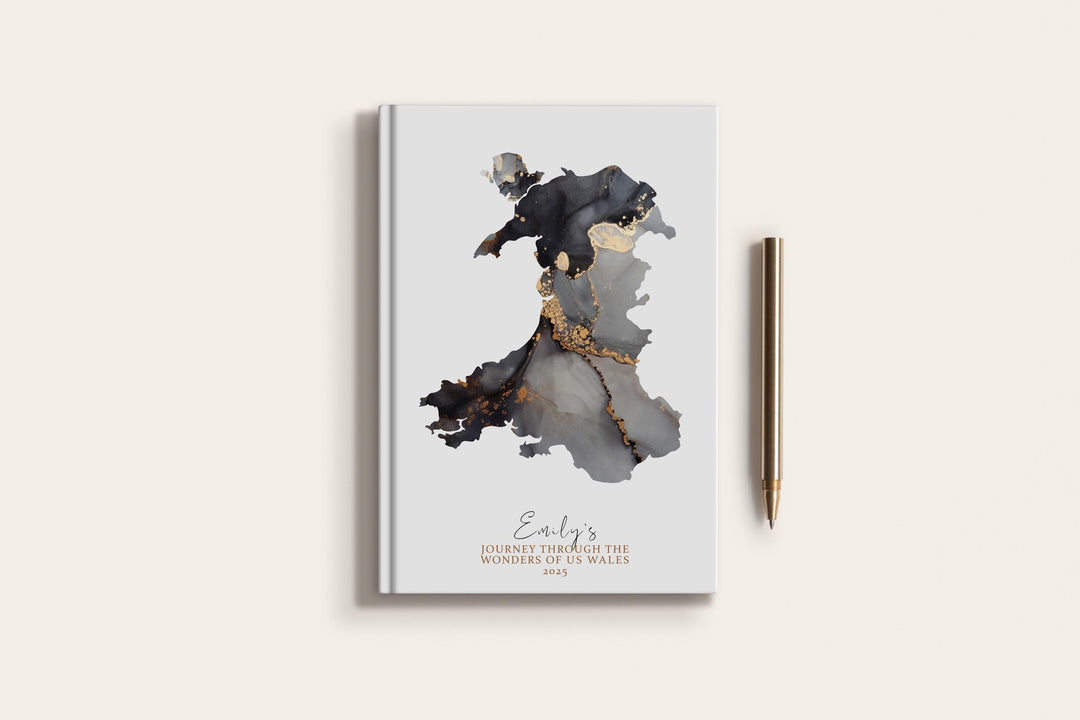 Wales Travel Journal Personalised Travel Diary Notebook Country Wales Map Custom Map Planner