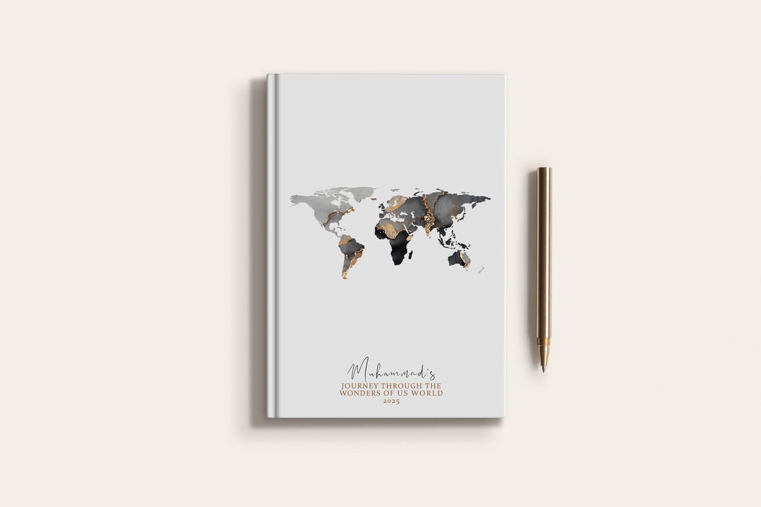 World Travel Journal Personalised Travel Diary Notebook Country World  Map Custom Map Planner