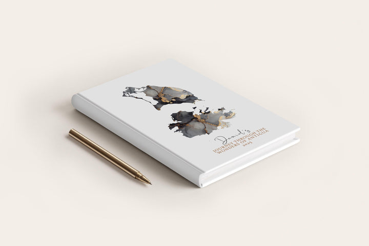 Antigua Travel Journal Personalised Travel Diary Notebook Country Antigua Map Custom Map Planner