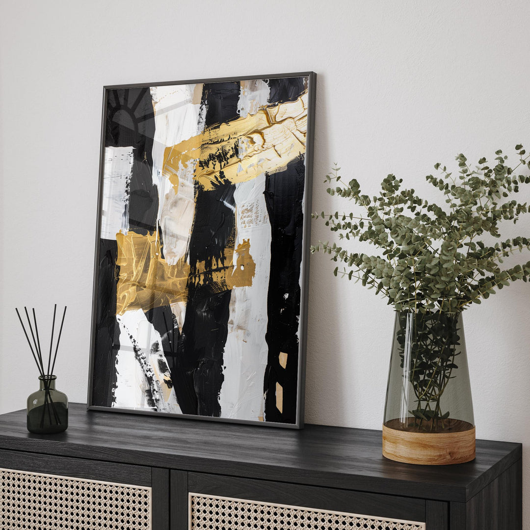 Black & white background Abstract Art Print | Perfect Accent for Modern Decor