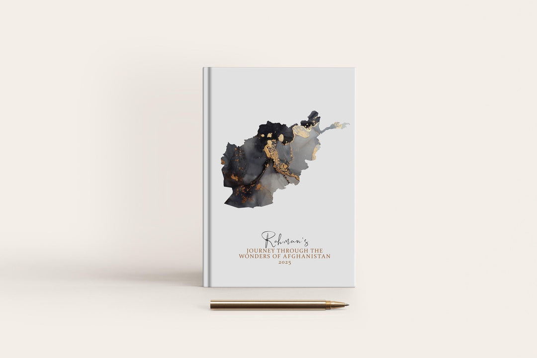 Afghanistan Travel Journal Personalised Travel Diary Notebook Country Afghanistan Map Custom Map Planner