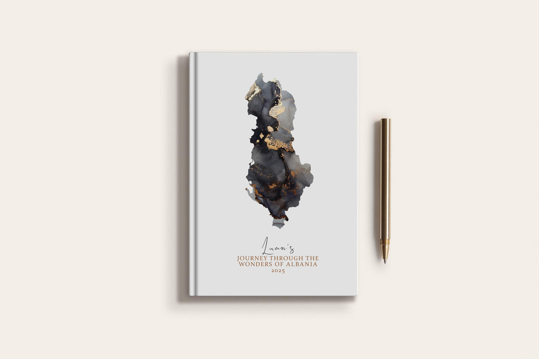 Albania Travel Journal Personalised Travel Diary Notebook Country Albania Map Custom Map Planner