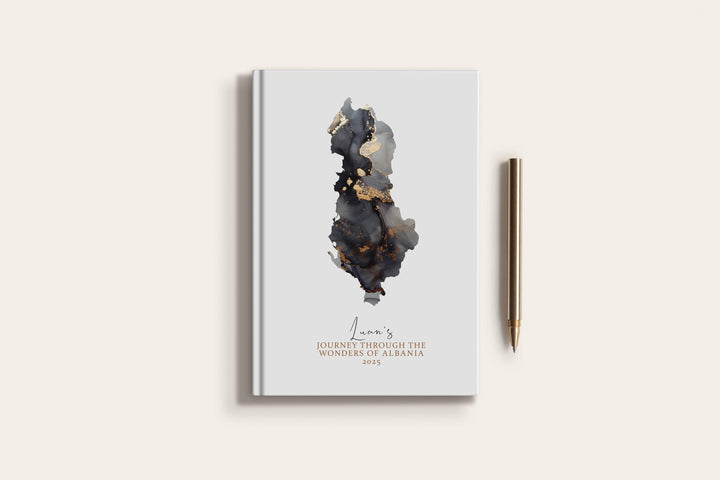 Albania Travel Journal Personalised Travel Diary Notebook Country Albania Map Custom Map Planner