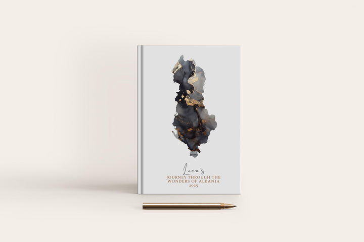 Albania Travel Journal Personalised Travel Diary Notebook Country Albania Map Custom Map Planner