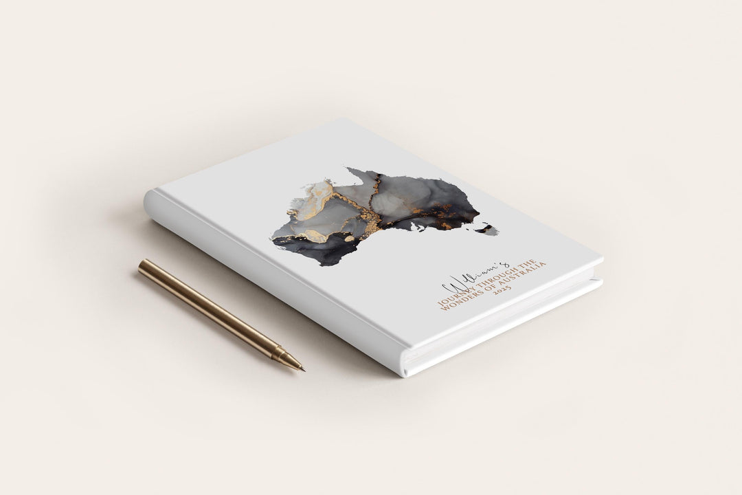 Australia Travel Journal Personalised Travel Diary Notebook Country Australia Map Custom Map Planner