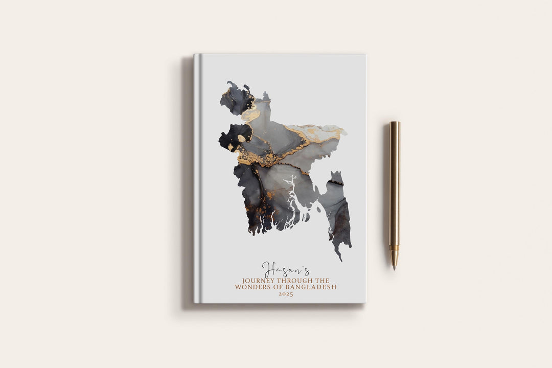 Bangladesh Travel Journal Personalised Travel Diary Notebook Country Bangladesh Map Custom Map Planner