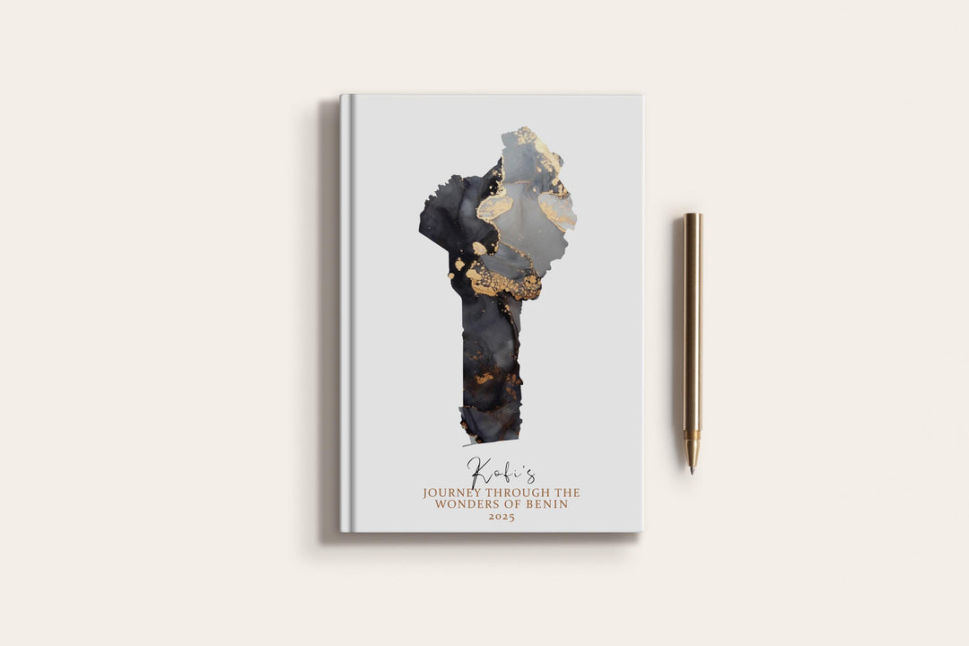 Benin Travel Journal Personalised Travel Diary Notebook Country Benin Map Custom Map Planner