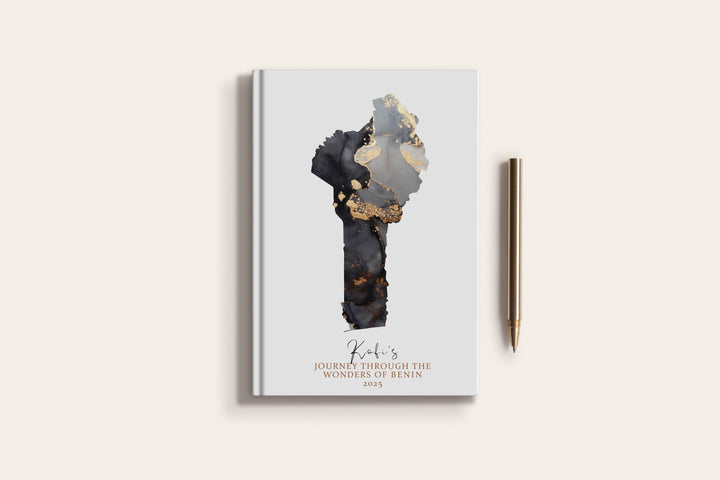 Benin Travel Journal Personalised Travel Diary Notebook Country Benin Map Custom Map Planner