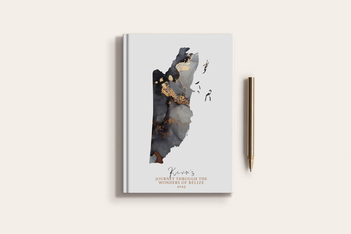 Belize Travel Journal Personalised Travel Diary Notebook Country Belize Map Custom Map Planner