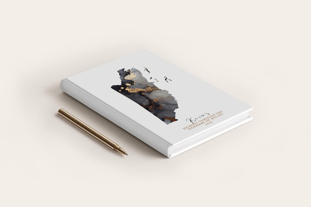 Belize Travel Journal Personalised Travel Diary Notebook Country Belize Map Custom Map Planner