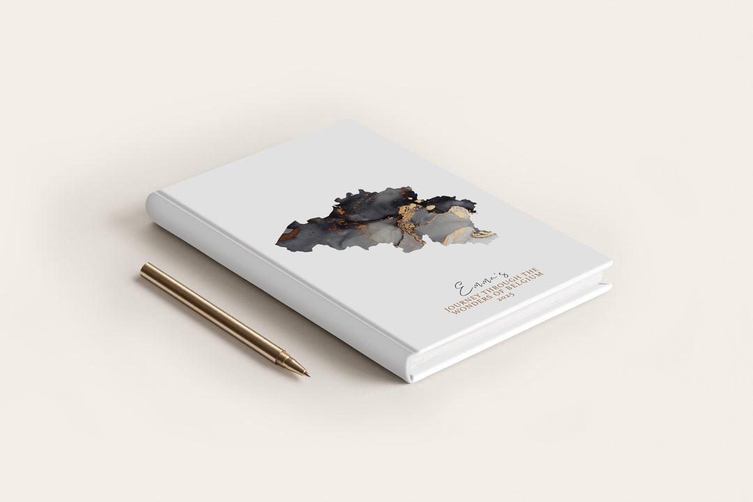 Belgium Travel Journal Personalised Travel Diary Notebook Country Belgium Map Custom Map Planner