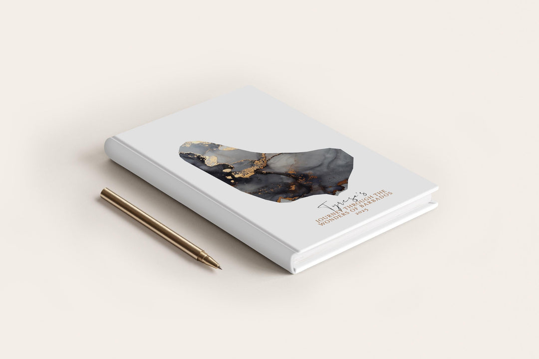 Barbados Travel Journal Personalised Travel Diary Notebook Country Barbados  Map Custom Map Planner