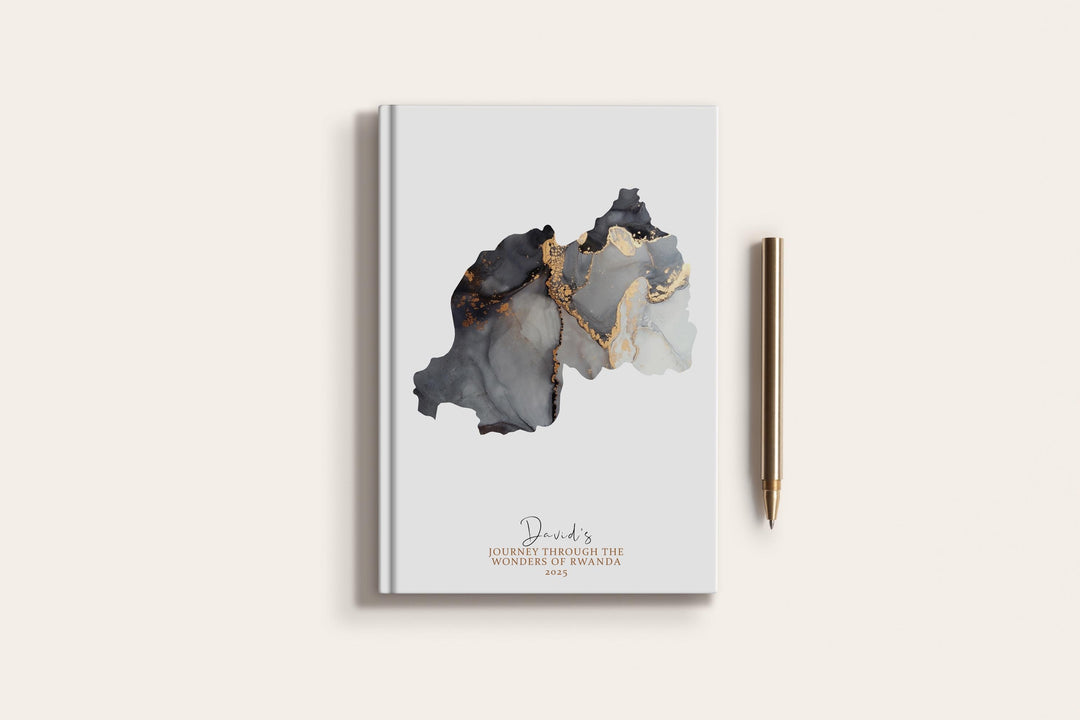 Rwanda Travel Journal Personalised Travel Diary Notebook Country Rwanda Map Custom Map Planner