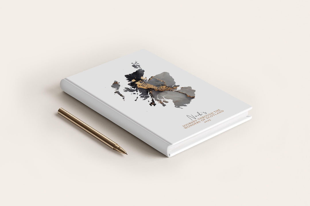 Scotland Travel Journal Personalised Travel Diary Notebook Country Scotland Map Custom Map Planner