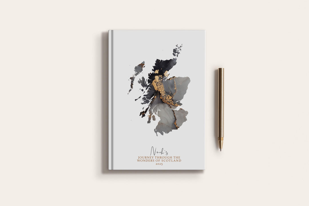 Scotland Travel Journal Personalised Travel Diary Notebook Country Scotland Map Custom Map Planner