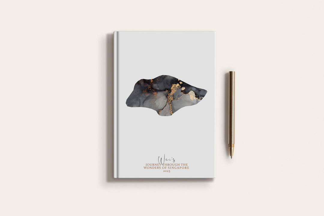 Singapore Travel Journal Personalised Travel Diary Notebook Country Singapore Map Custom Map Planner