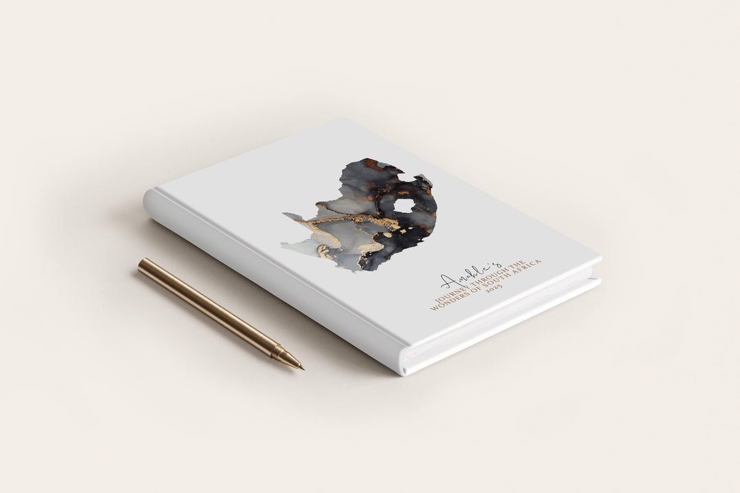 South Africa Travel Journal Personalised Travel Diary Notebook Country South Africa Map Custom Map Planner