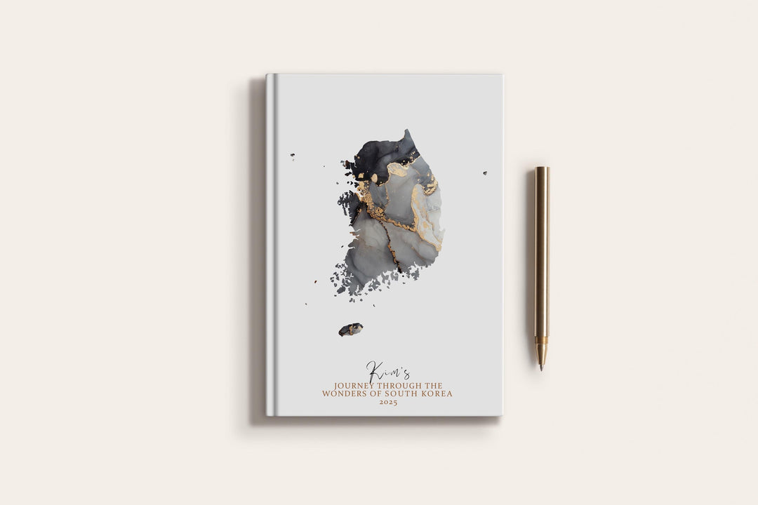 South Korea Travel Journal Personalised Travel Diary Notebook Country South Korea Map Custom Map Planner
