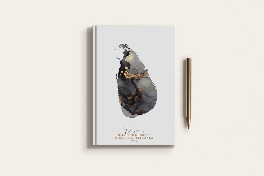 Sri Lanka Travel Journal Personalised Travel Diary Notebook Country Sri Lanka Map Custom Map Planner