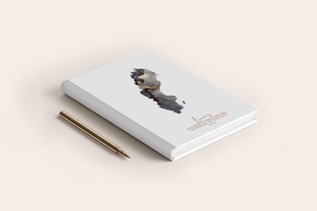 Sweden Travel Journal Personalised Travel Diary Notebook Country Sweden Map Custom Map Planner