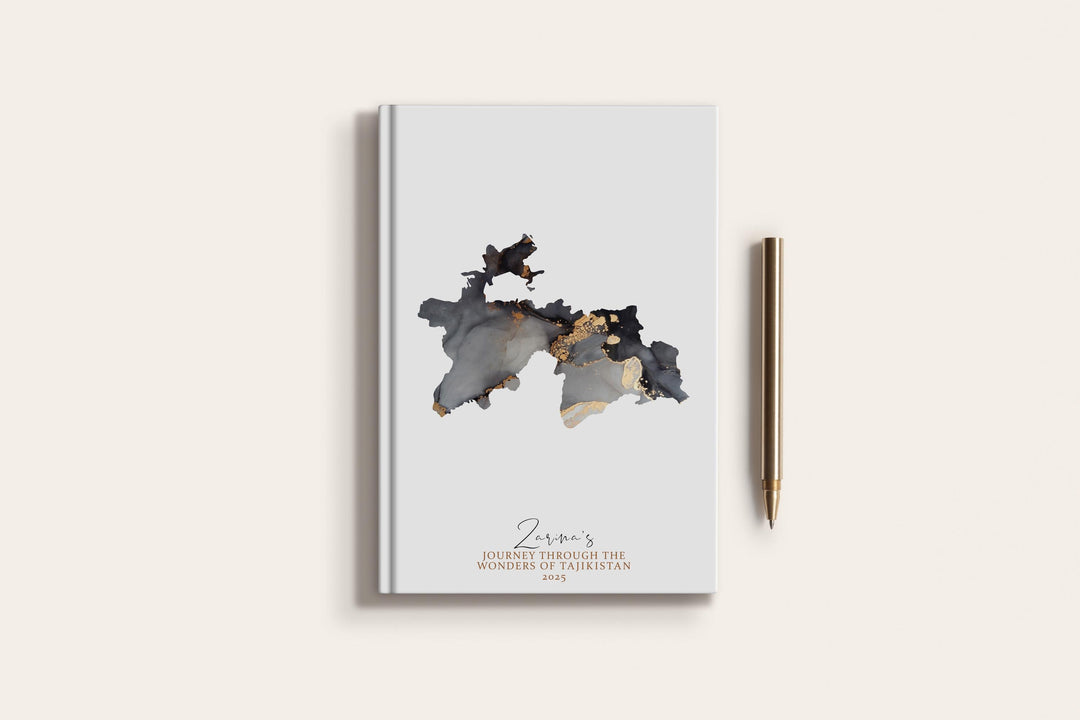 Tajikistan Travel Journal Personalised Travel Diary Notebook Country Tajikistan Map Custom Map Planner
