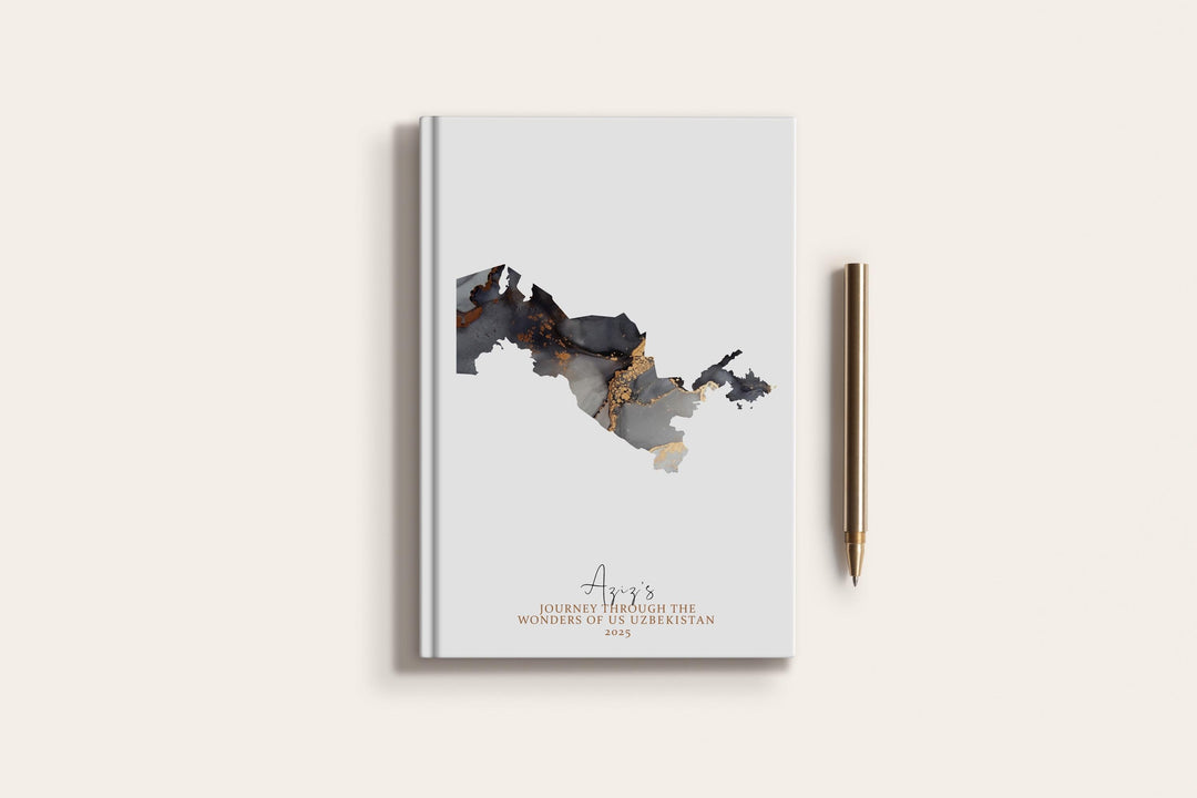 Uzbekistan Travel Journal Personalised Travel Diary Notebook Country Uzbekistan Map Custom Map Planner