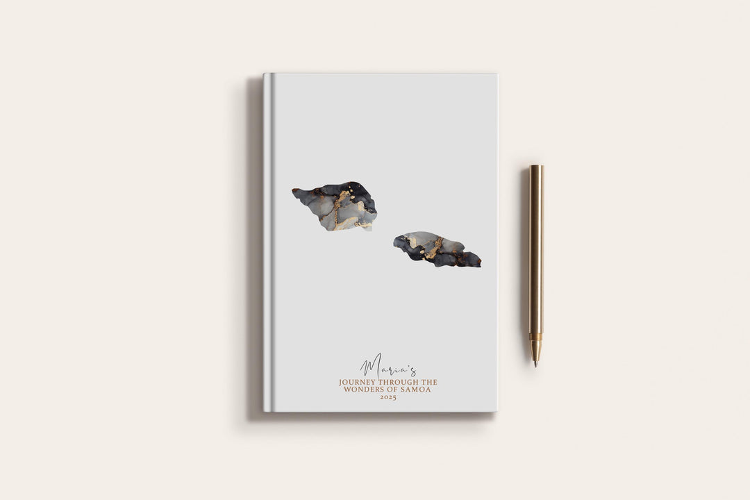 Samoa Travel Journal Personalised Travel Diary Notebook Country Samoa Map Custom Map Planner
