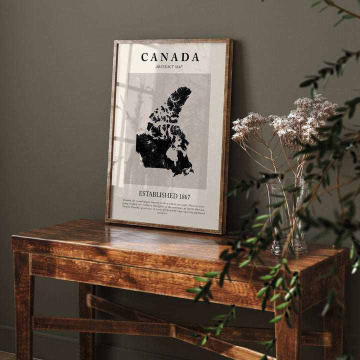 Canada Map Vintage Abstract Wall Art Print Picasso + Matisse Inspired Travel Poster
