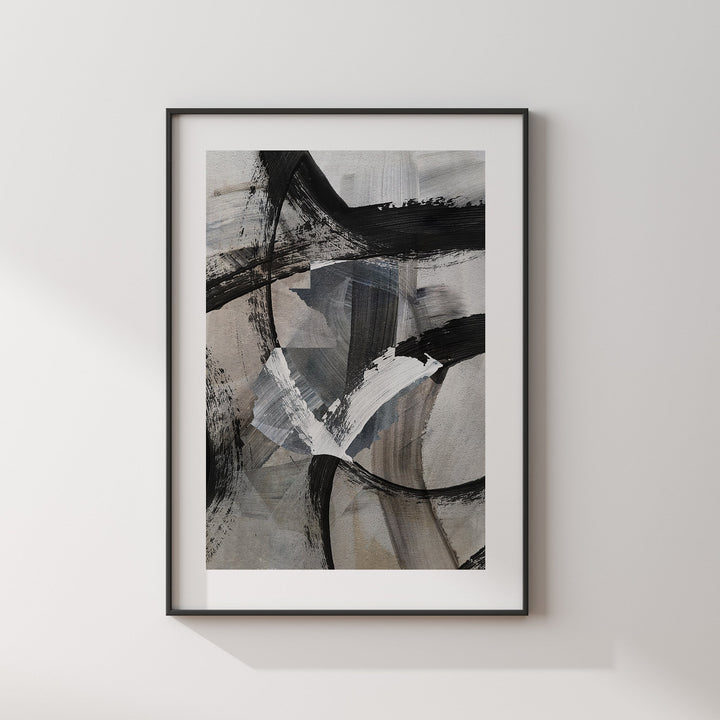 Guatemala Map | Black & Grey Abstract Painting Map of Guatemala Wall Art Print | Guatemala Traval Poster