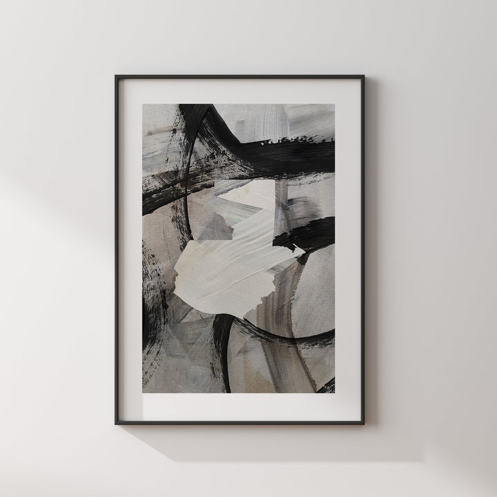 Guatemala Map | Black & Grey Abstract Painting Map of Guatemala Wall Art Print | Guatemala Traval Poster